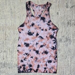 ZYIA Tie-Dye Workout Tank Top Stretchy, Long, Gym, Running, Activewear